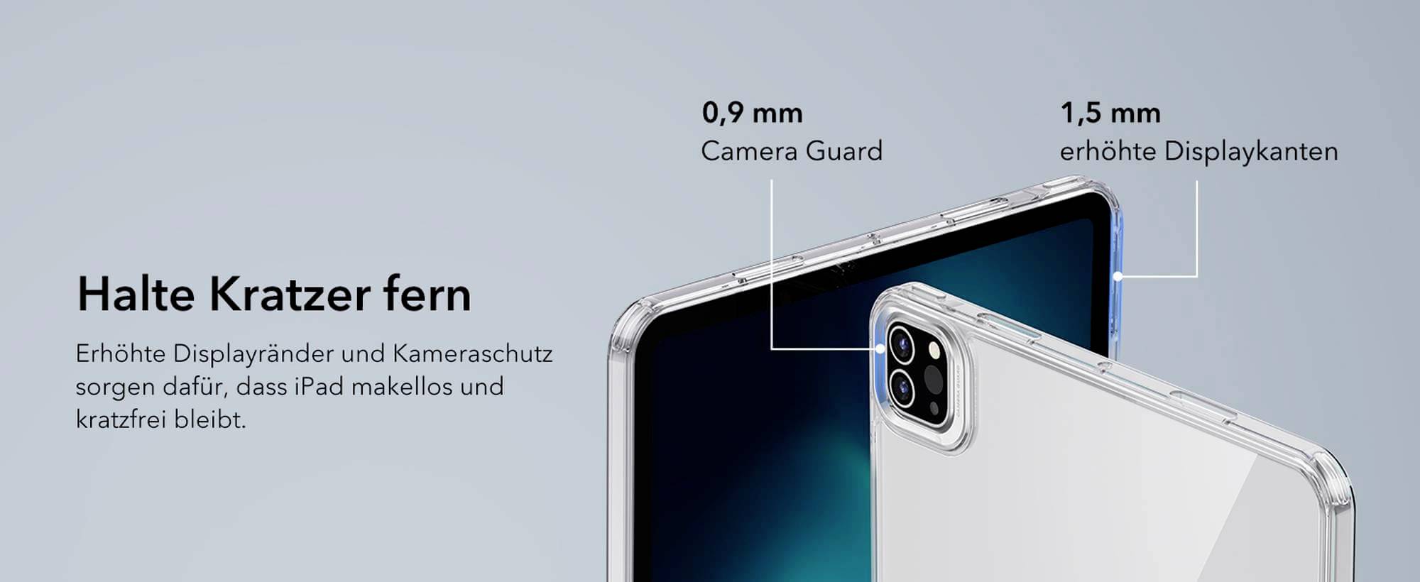 ESR Classic Hybrid Back Case Tablet-Cover Apple iPad Pro 13" (M4, 2024) 33cm (13") Back Cover Transparent