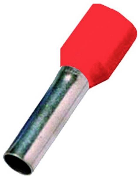 Intercable 180750 Aderendhülse 1mm² Teilisoliert Rot