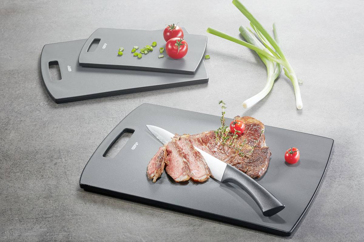 GEFU 13990 Küchen-Schneidebrett Levoro, grau