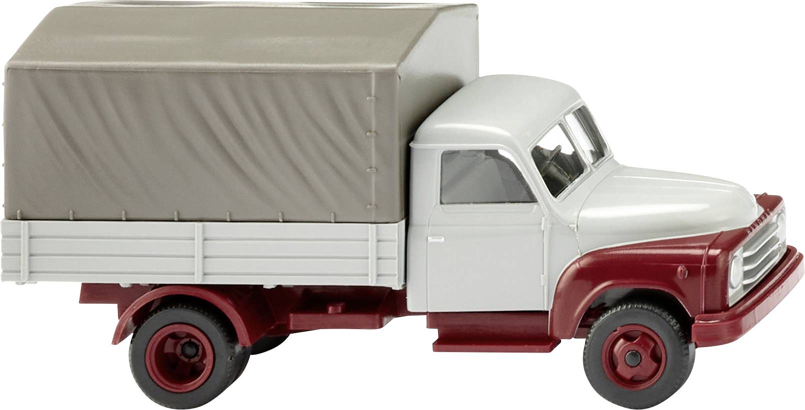 Wiking 034504 H0 LKW Modell Hanomag L 28 Pritsche - fenstergrau