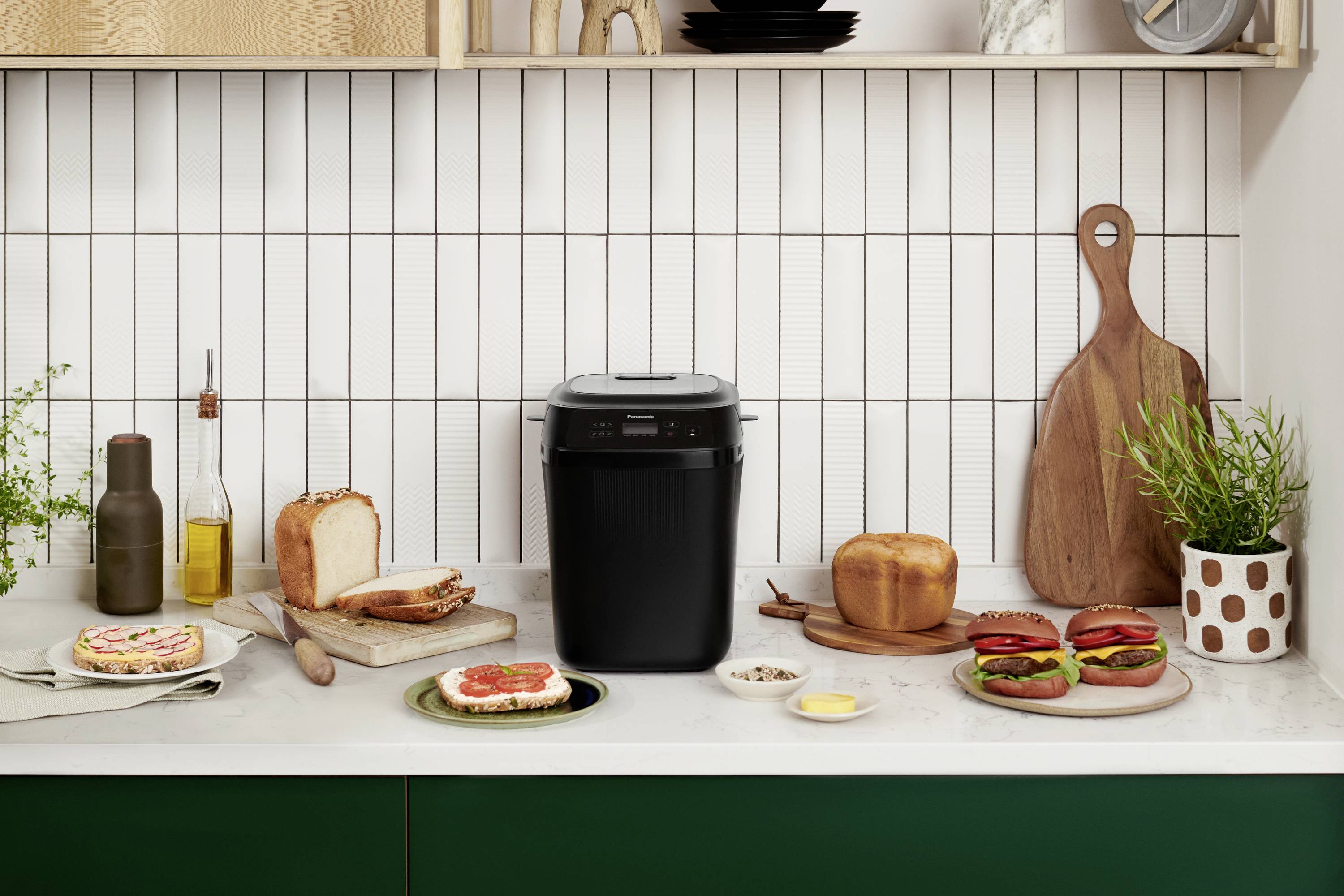 Panasonic SD-PN100 Mini Brotbackautomat Timerfunktion, 18 Automatikprogramme 400 g Schwarz