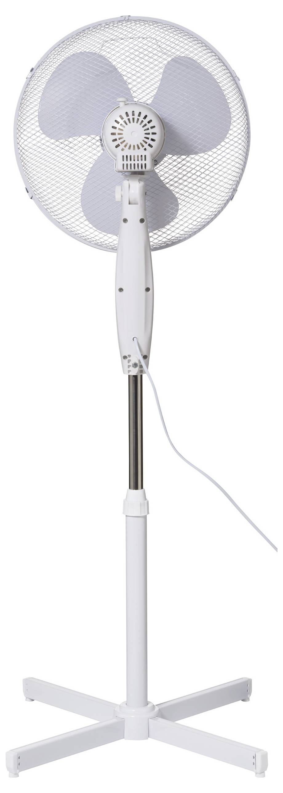 Sygonix Standventilator 50W (Ø x H) 600mm x 1200mm Weiß Oszillierend, Höhenverstellbar