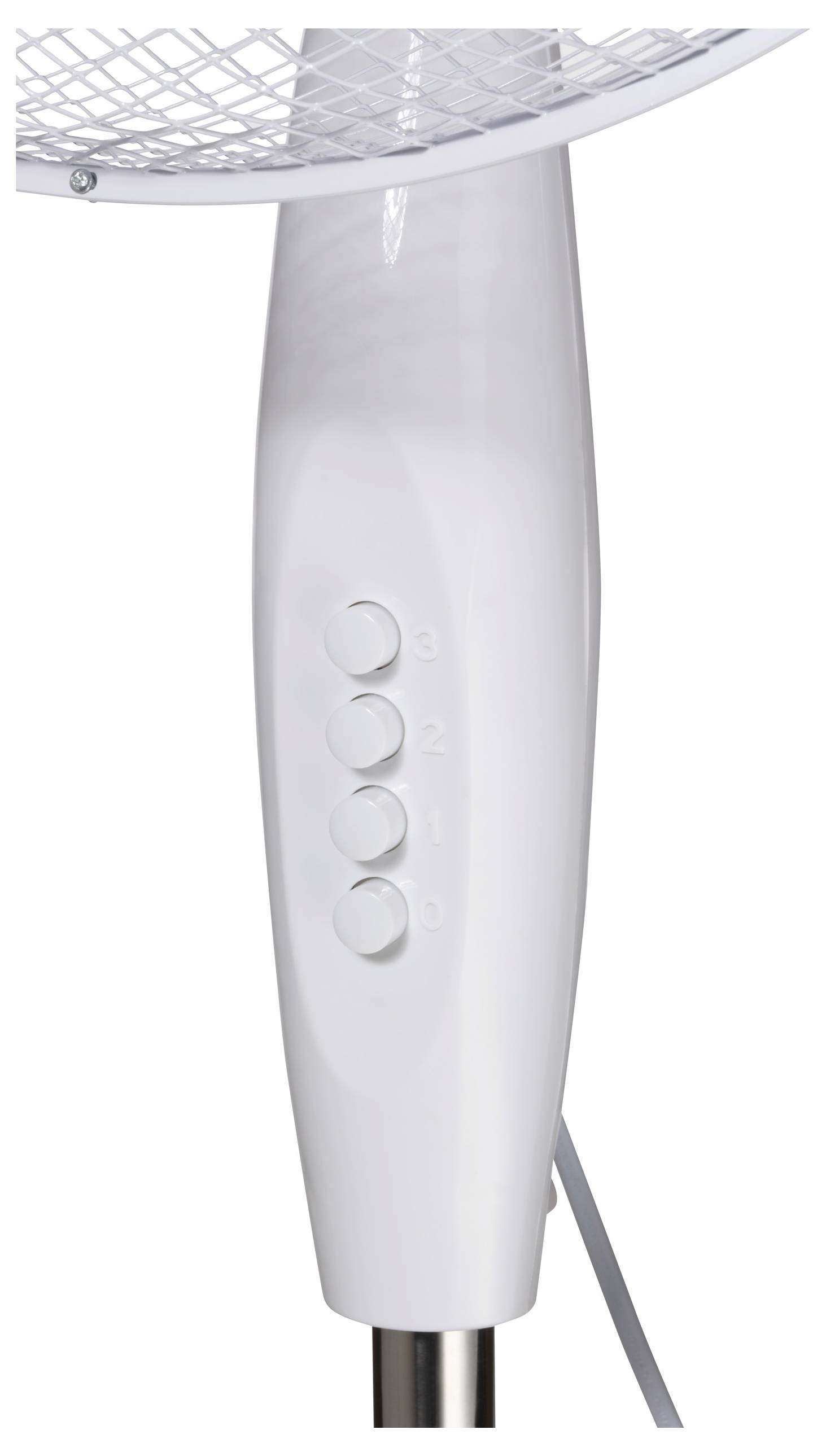 Sygonix Standventilator 50W (Ø x H) 600mm x 1200mm Weiß Oszillierend, Höhenverstellbar