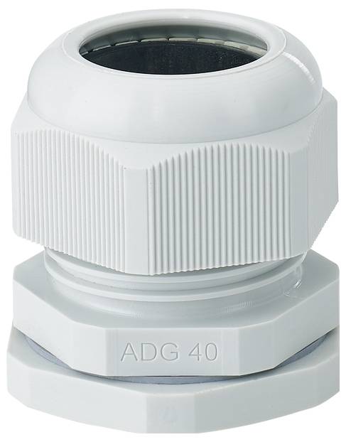 Hensel 36001081 Kabelverschraubung schlagfest, mit Gegenmutter, mit Zugentlastung, mit Dichtung M40 Kunststoff Grau