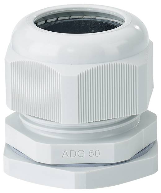 Hensel 36001082 Kabelverschraubung schlagfest, mit Zugentlastung, mit Dichtung M50 Kunststoff Grau