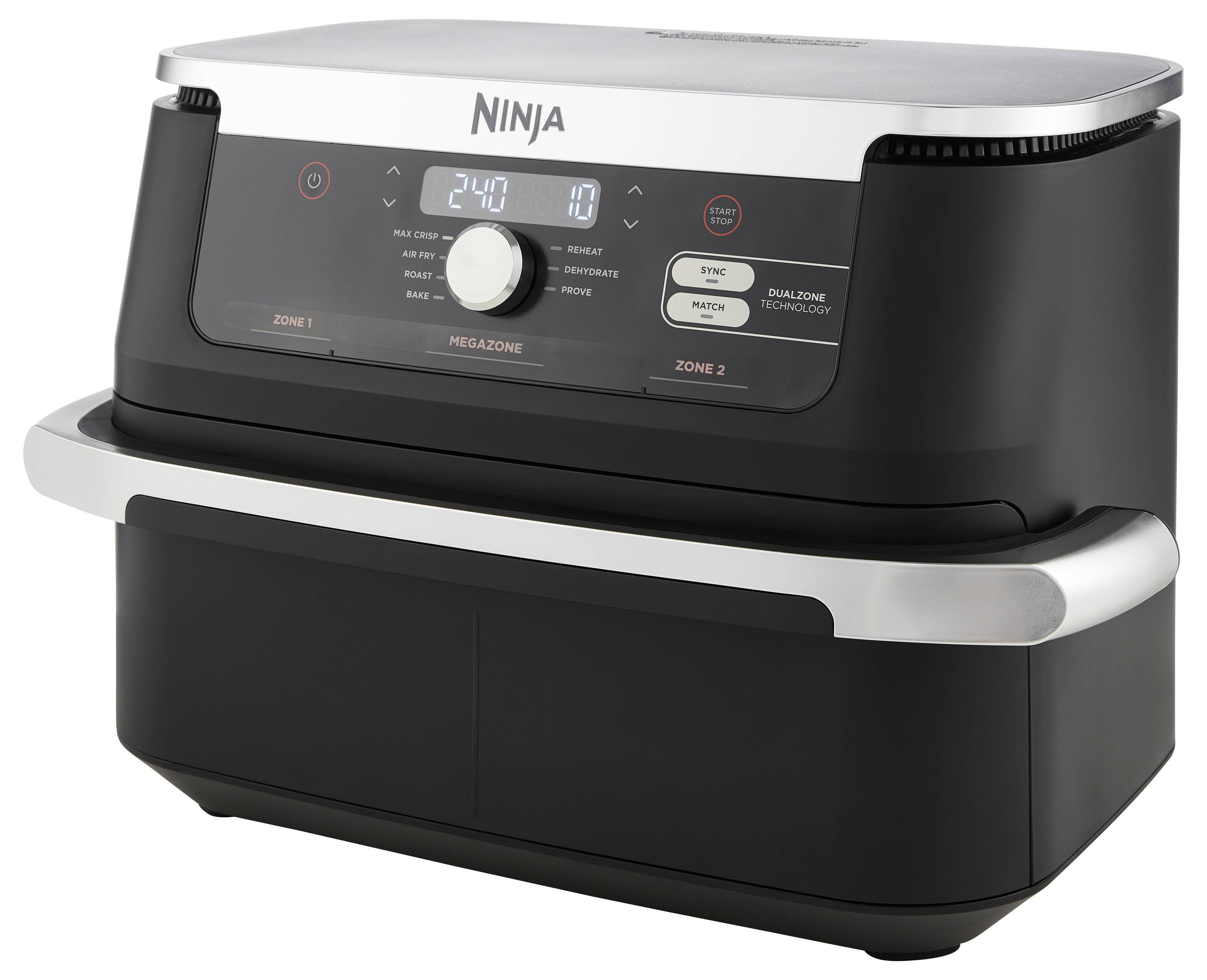 Ninja AF500EU Heißluft-Fritteuse 2470W Schwarz, Silber