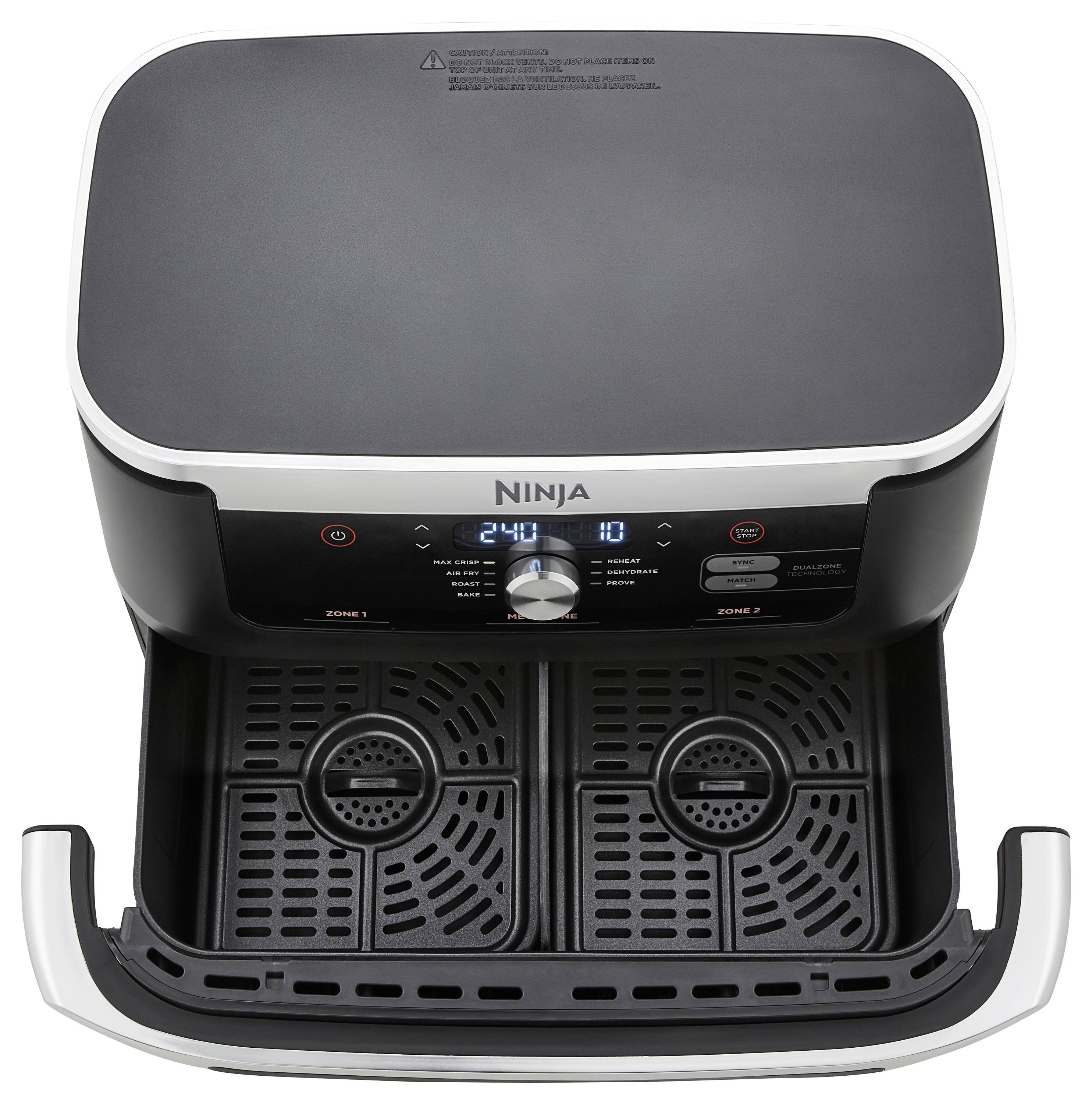 Ninja AF500EU Heißluft-Fritteuse 2470W Schwarz, Silber