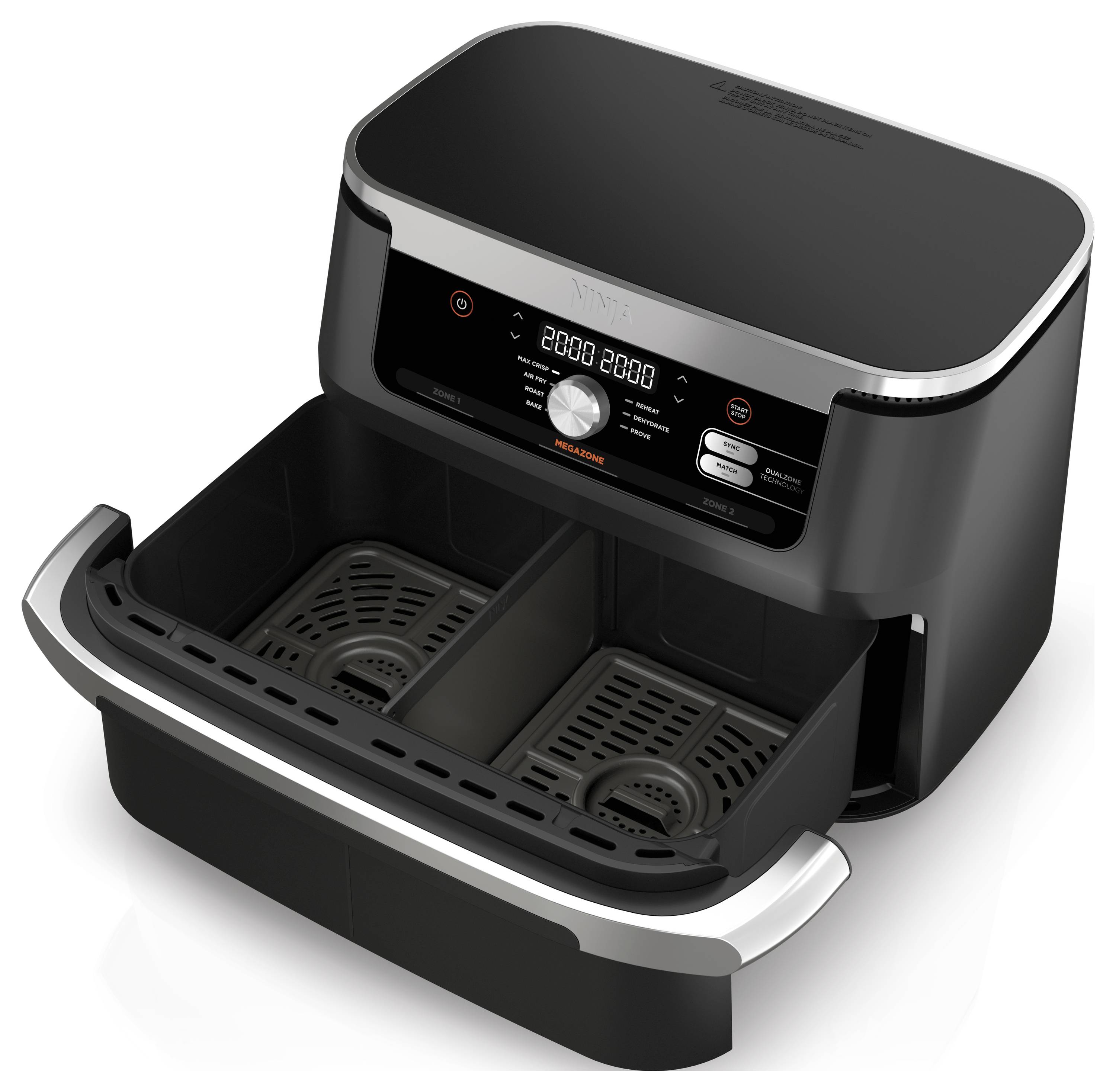 Ninja AF500EU Heißluft-Fritteuse 2470W Schwarz, Silber