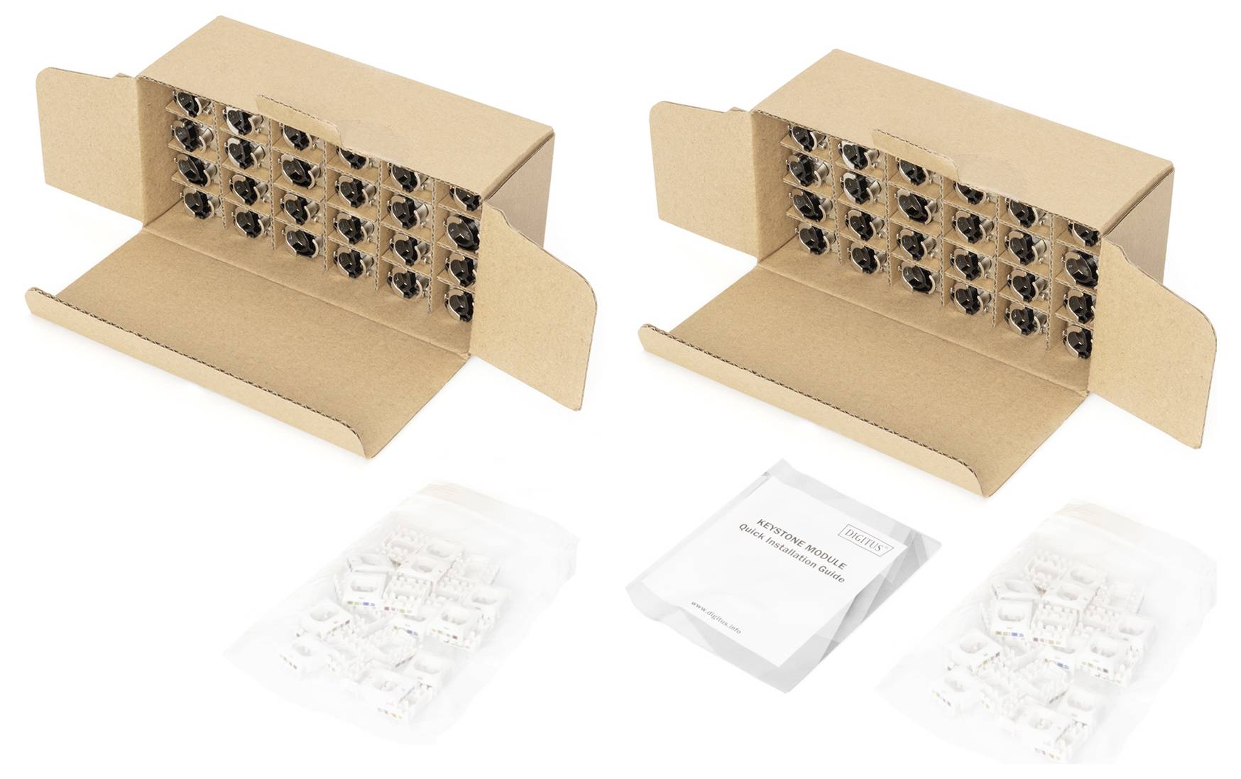 Digitus DN-93617-48 RJ45-Einbaumodul Keystone CAT 6a 48St.