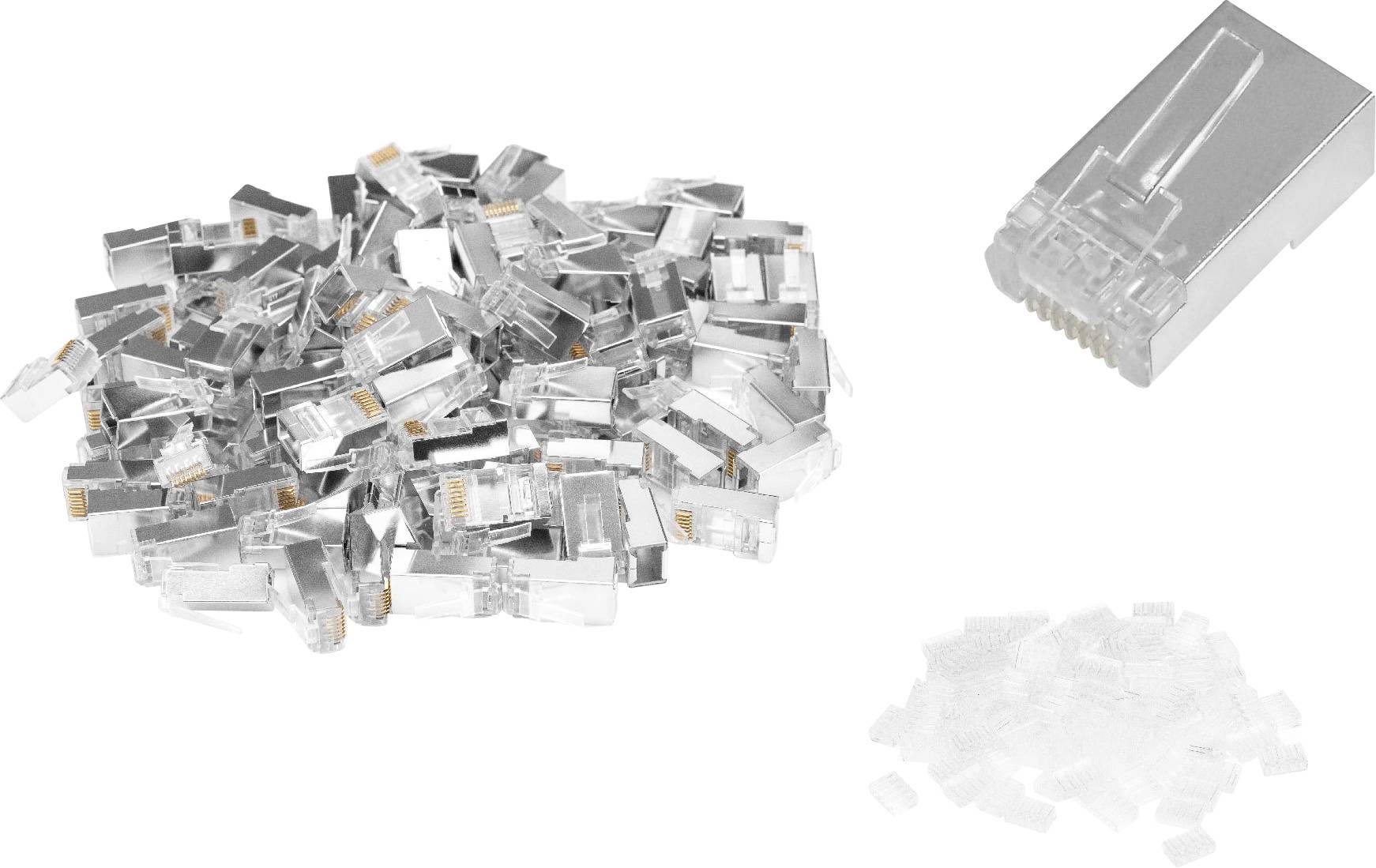 Digitus AK-219603-100 RJ45 Stecker Polzahl Sensoren 8 Silber 100St.