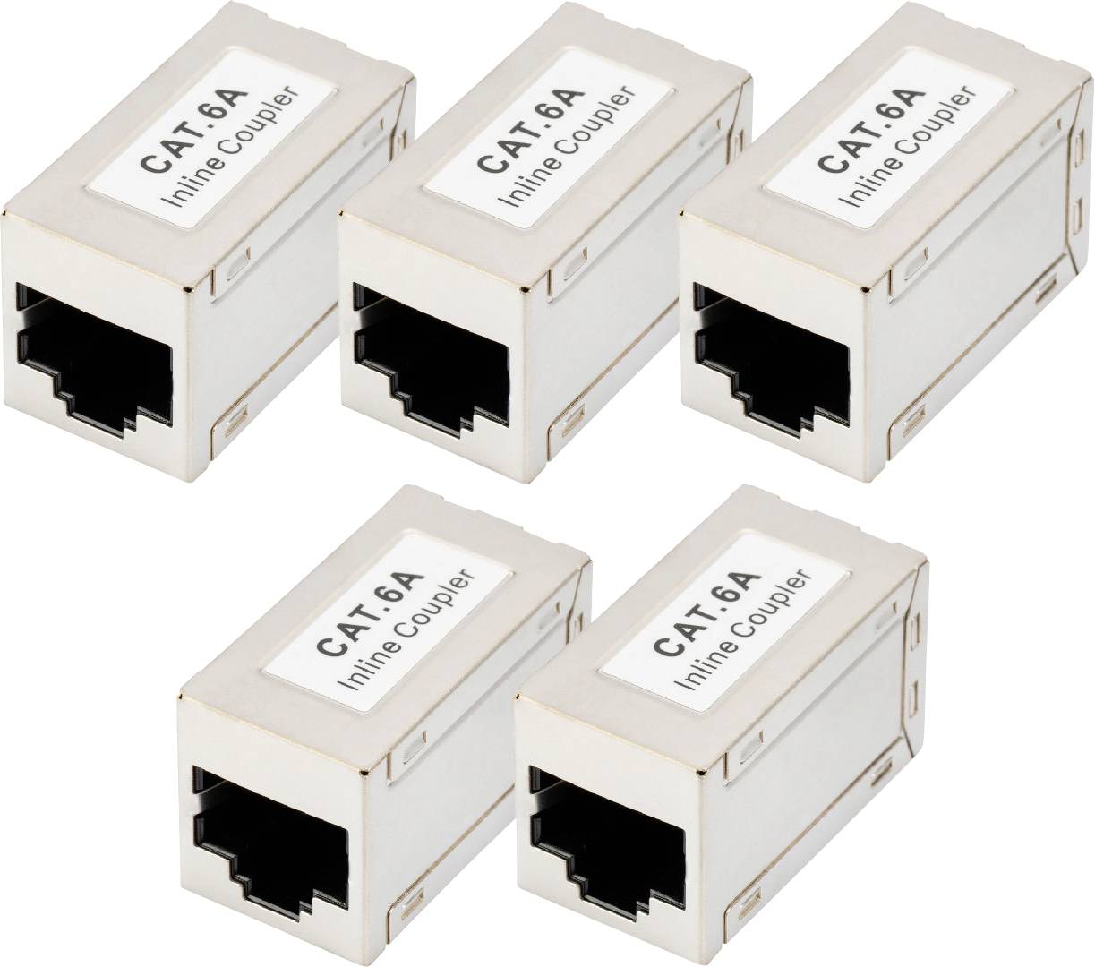 Digitus DN-93905-5 RJ45 Kupplungsgehäuse Polzahl Sensoren 8 Silber 5St.