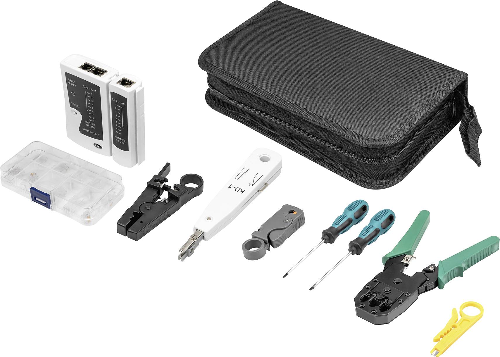 Digitus DN-94027 Netzwerk Werkzeug-Set Passend für (Netzwerk-Spezifikationen (CAT)): CAT 5e, CAT 6, CAT 7