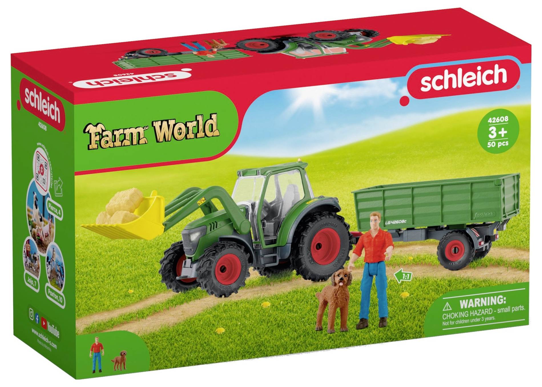 schleich® FARM WORLD 42608 Traktor mit Anhänger