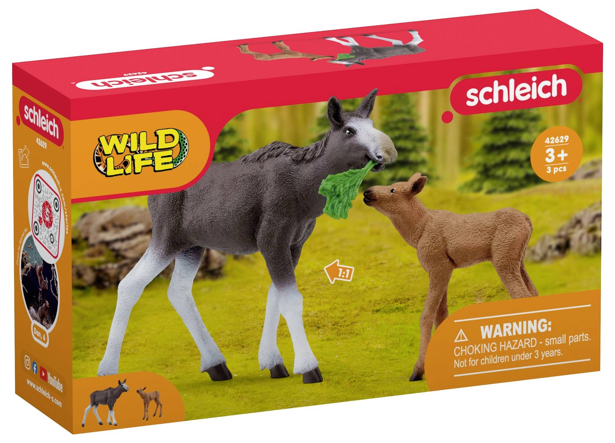 schleich® WILD LIFE 42629 Elchkuh mit Kalb
