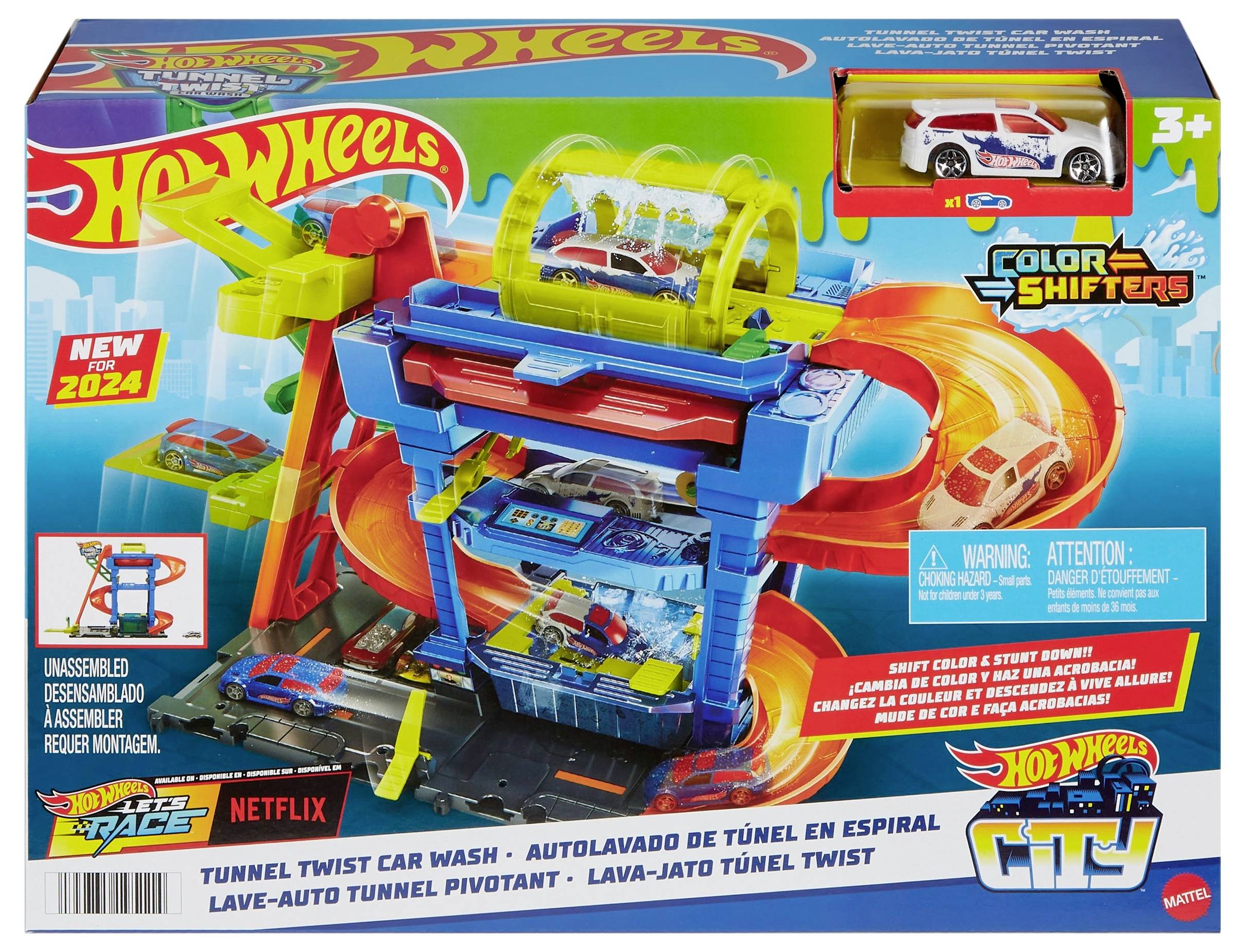 Mattel Hot Wheels City ECL Tunnel Twist Car Wash