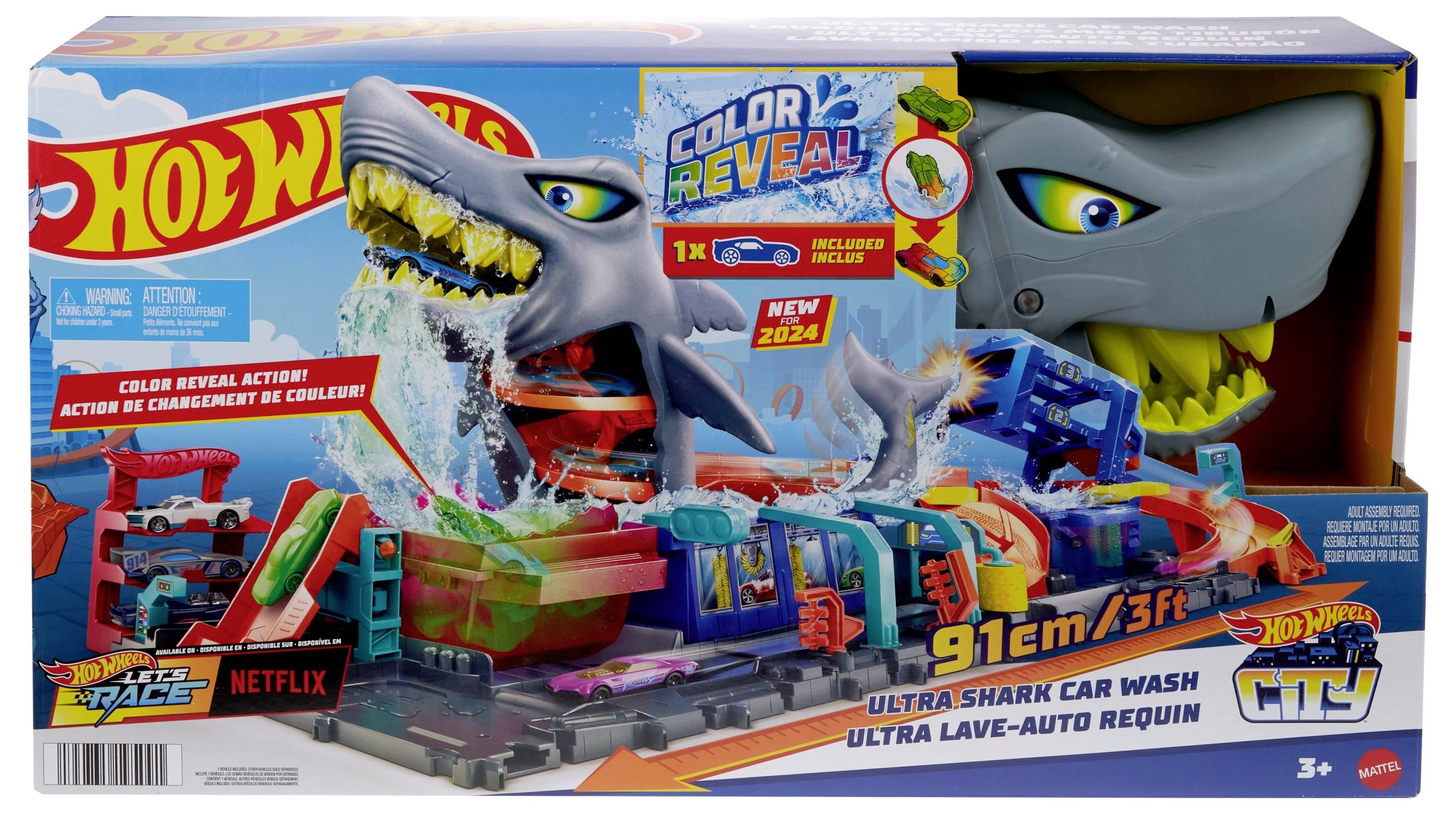 Mattel Hot Wheels City Ultimative Hai Auto-Waschanlage