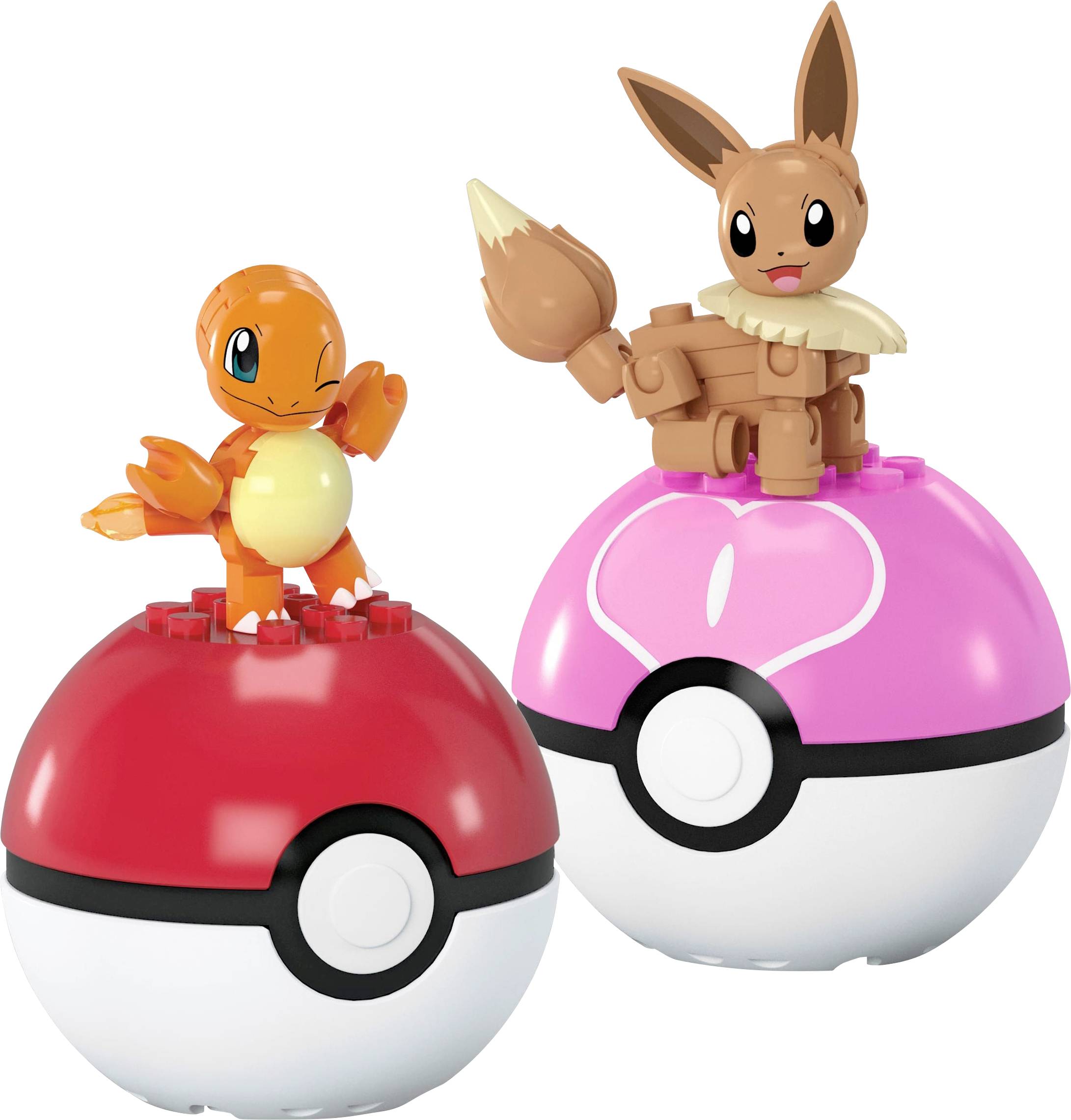 Mattel MEGA Pokémon Poké Ball Evoli/Glumanda Konstruktions-Set