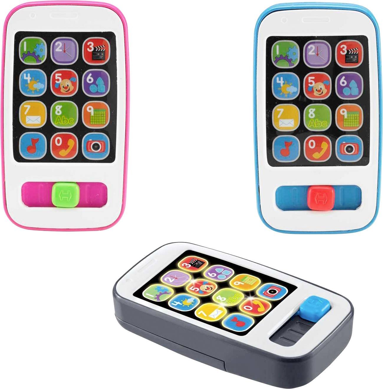Fisher Price Smartphone Musiklernspielzeug für Babys, grau HXB89