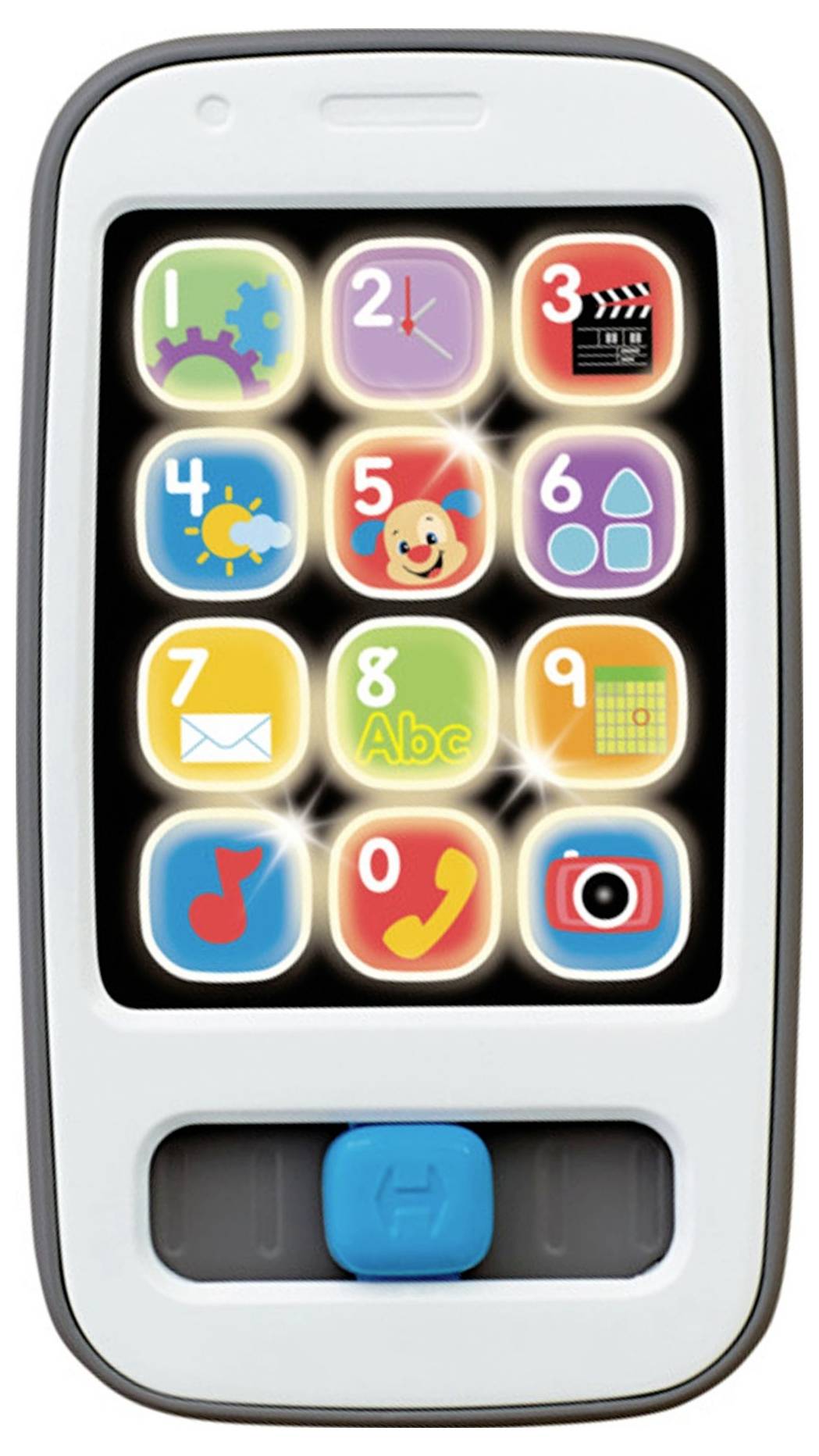 Fisher Price Smartphone Musiklernspielzeug für Babys, grau HXB89