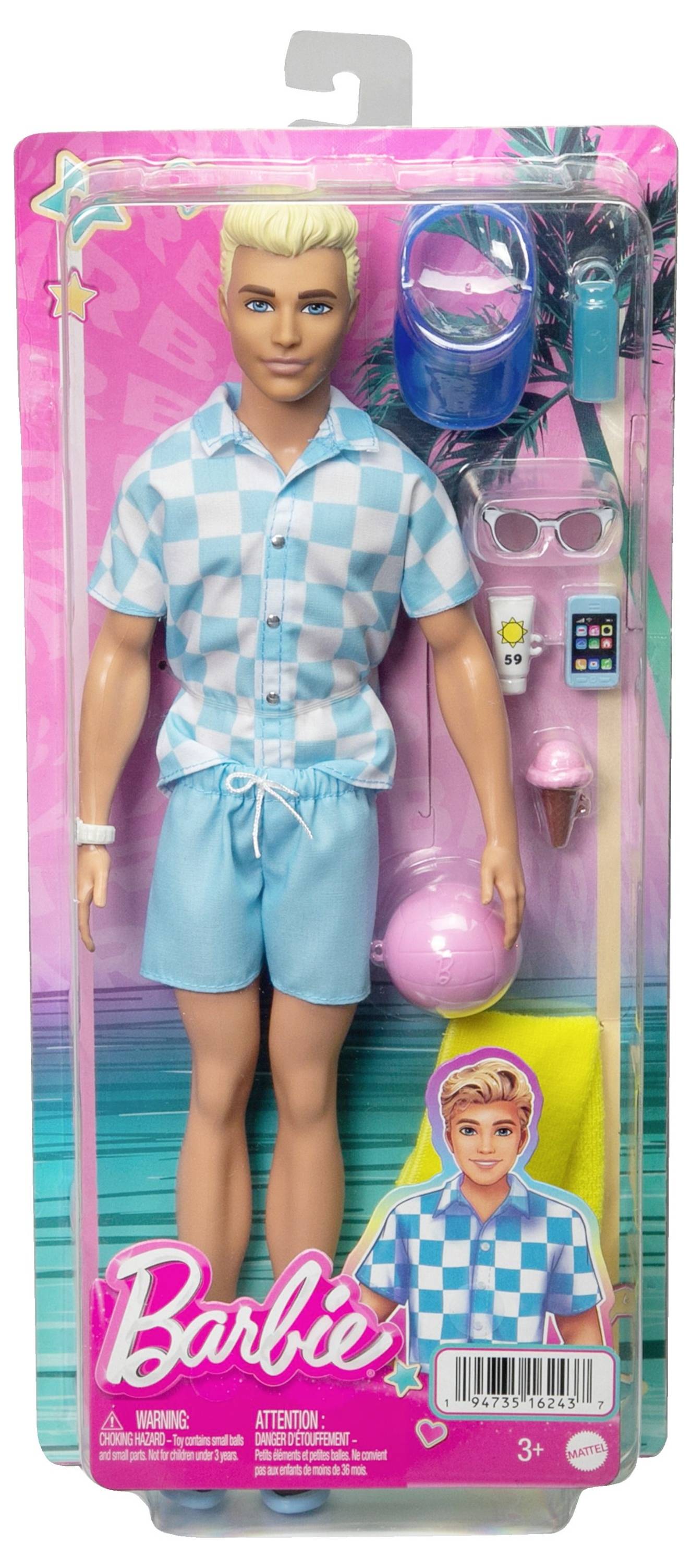 Mattel Barbie Beach Day Ken HPL74