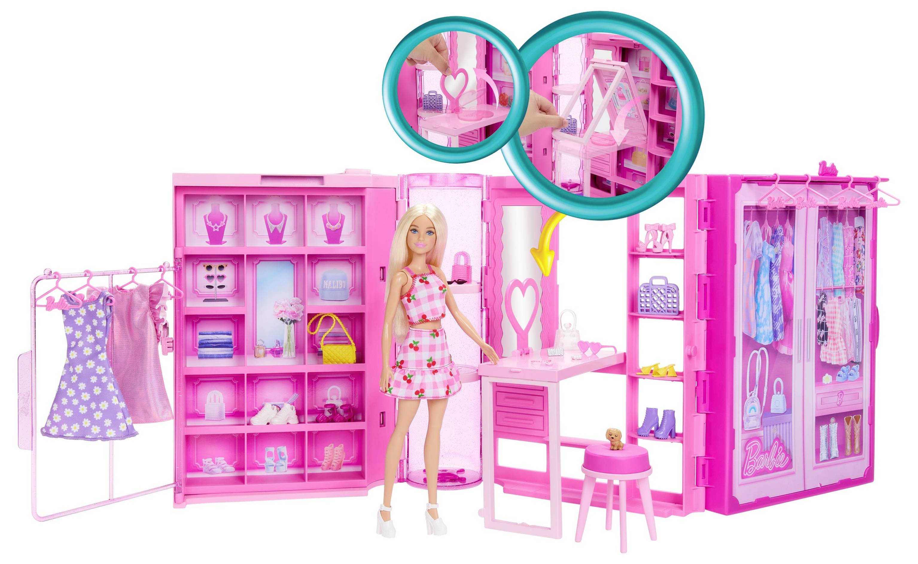 Mattel Barbie Traumkleiderschrank mit Puppe HXD58
