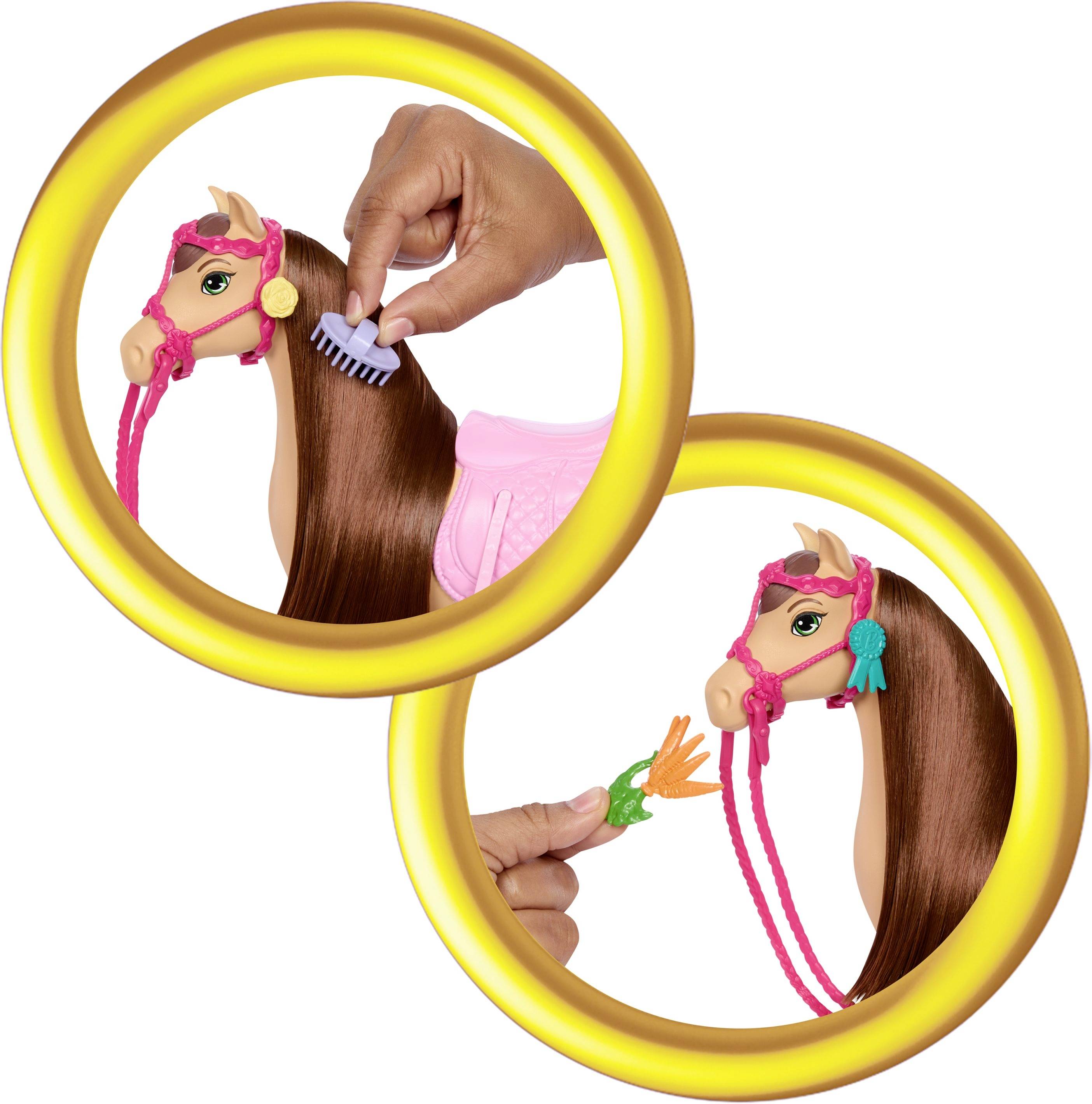 Mattel Barbie Stall mit Puppe und Pferd HXJ44