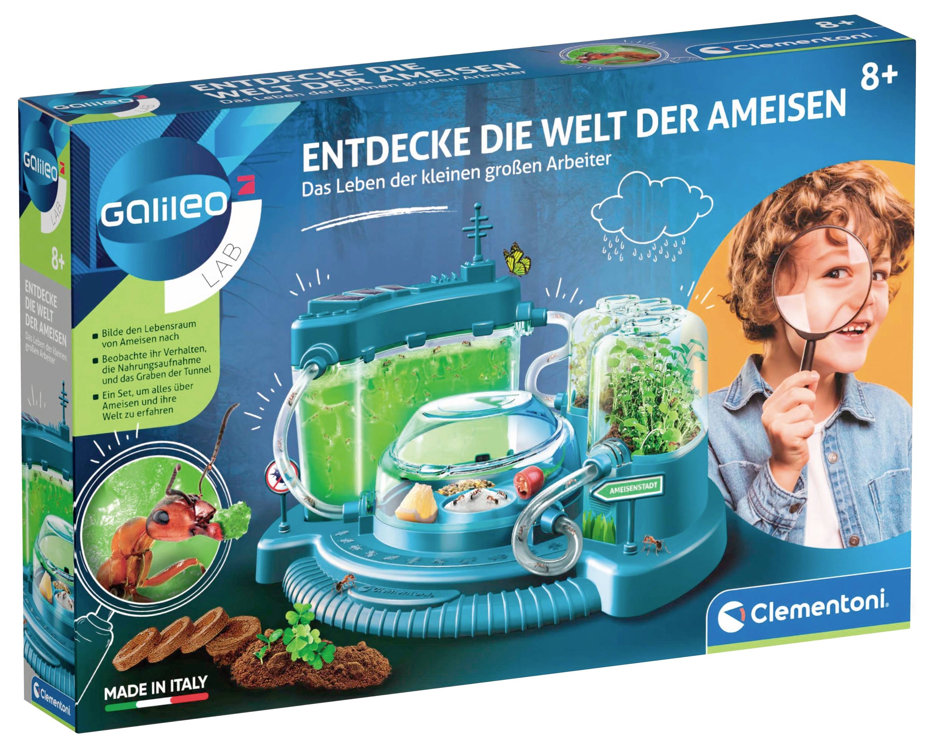 Clementoni 59362 Galileo Entdecke die Welt der Ameisen Experimentier-Set ab 8 Jahre