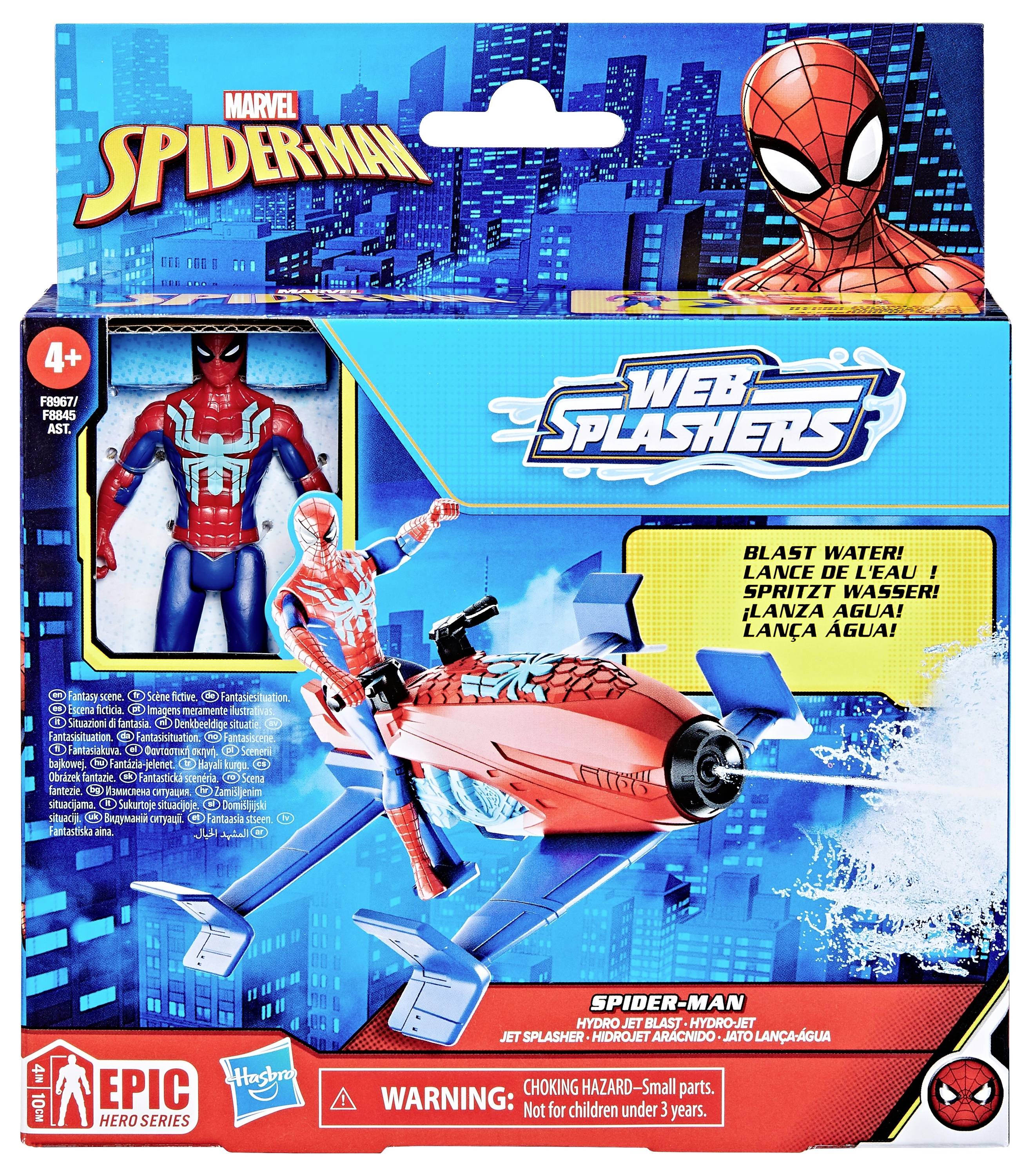 Hasbro Spiderman Web Splashers Vehicle Spider-Man Jet Splasher Flugzeug Modell