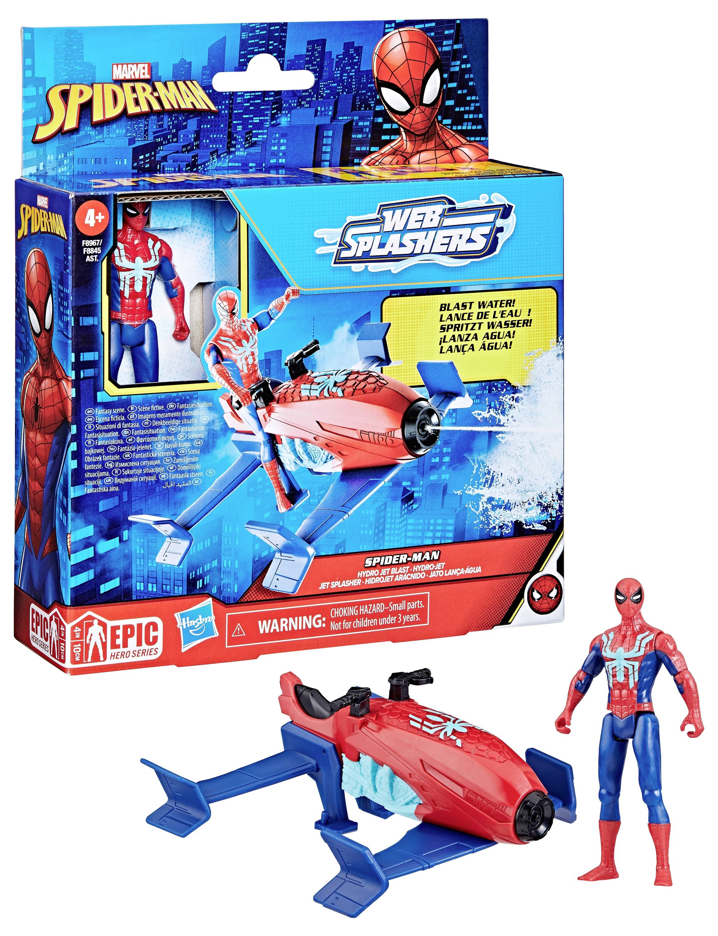 Hasbro Spiderman Web Splashers Vehicle Spider-Man Jet Splasher Flugzeug Modell