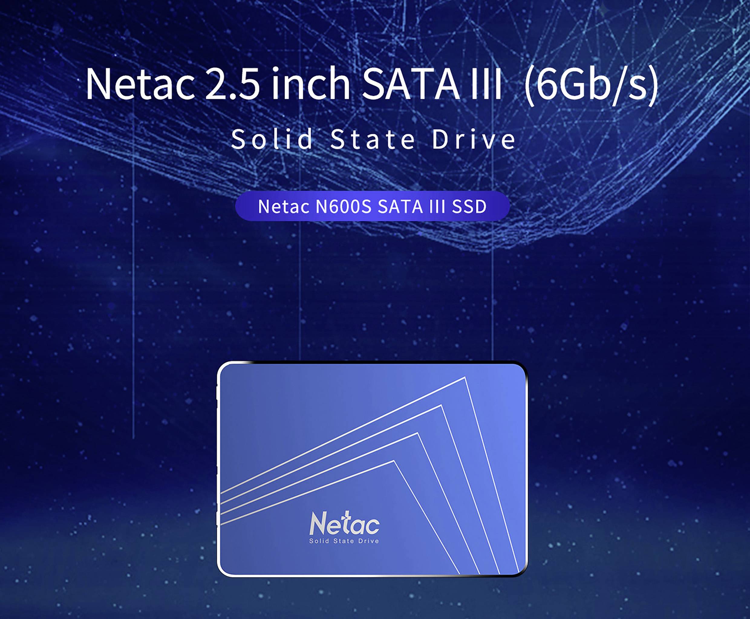 Netac Technology 1TB Interne SATA SSD 6.35cm (2.5 Zoll) SATA 6 Gb/s Retail NT01N600S-001T-S3X