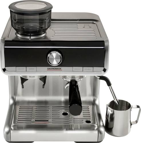 Gastroback Design Espresso Barista Espressomaschine mit Siebträger Silber