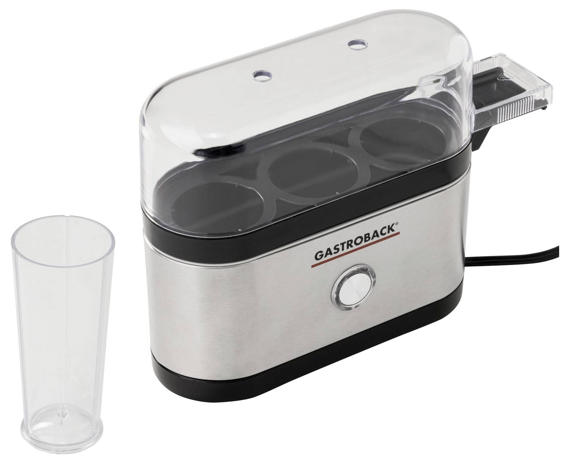 Gastroback Design Eierkocher Eierkocher Silber, Schwarz, Transparent