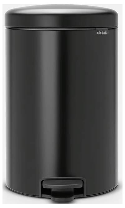 Brabantia Newicon 11 41 06 Treteimer 20l Stahl (Ø x H) 290mm x 467mm Schwarz Fuß-Tretmechanik 1St.