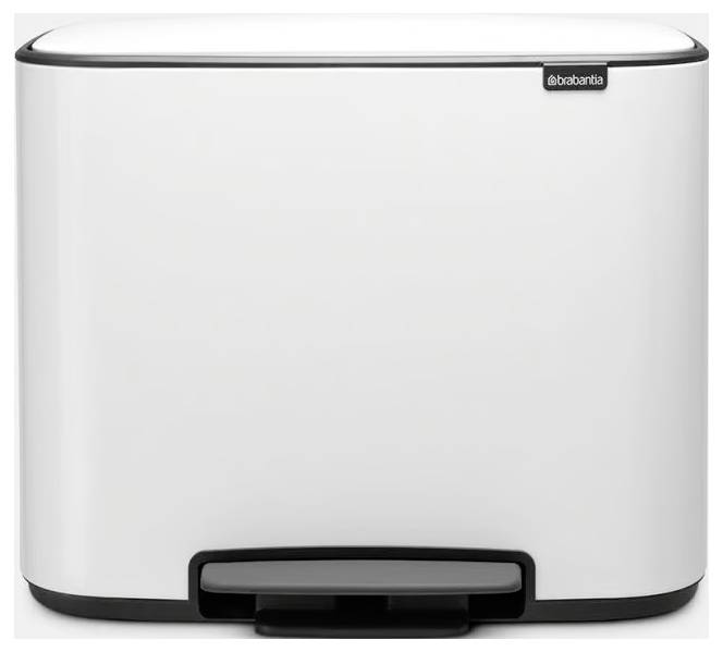 Brabantia Bo 121005 Treteimer 33l Stahl (L x B x H) 363 x 540 x 440mm Weiß Fuß-Tretmechanik 1St.