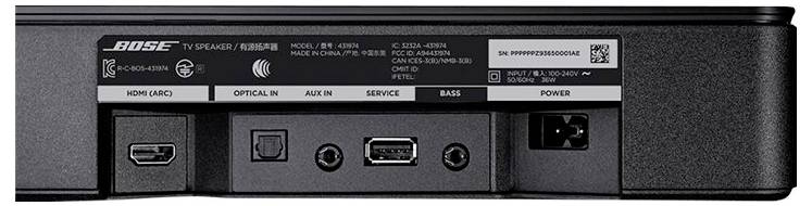 Bose TV Speaker Soundbar Schwarz Bluetooth®