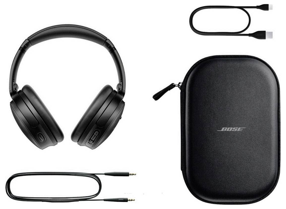 Bose QuietComfort Over Ear Kopfhörer Bluetooth®, kabelgebunden Schwarz