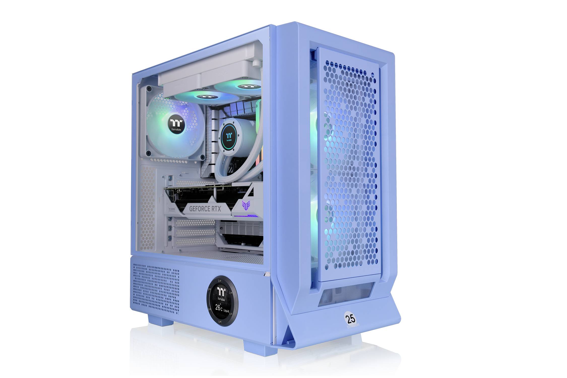 Thermaltake Ceres 350 MX Hydrangea Blue Midi-Tower PC-Gehäuse Grün