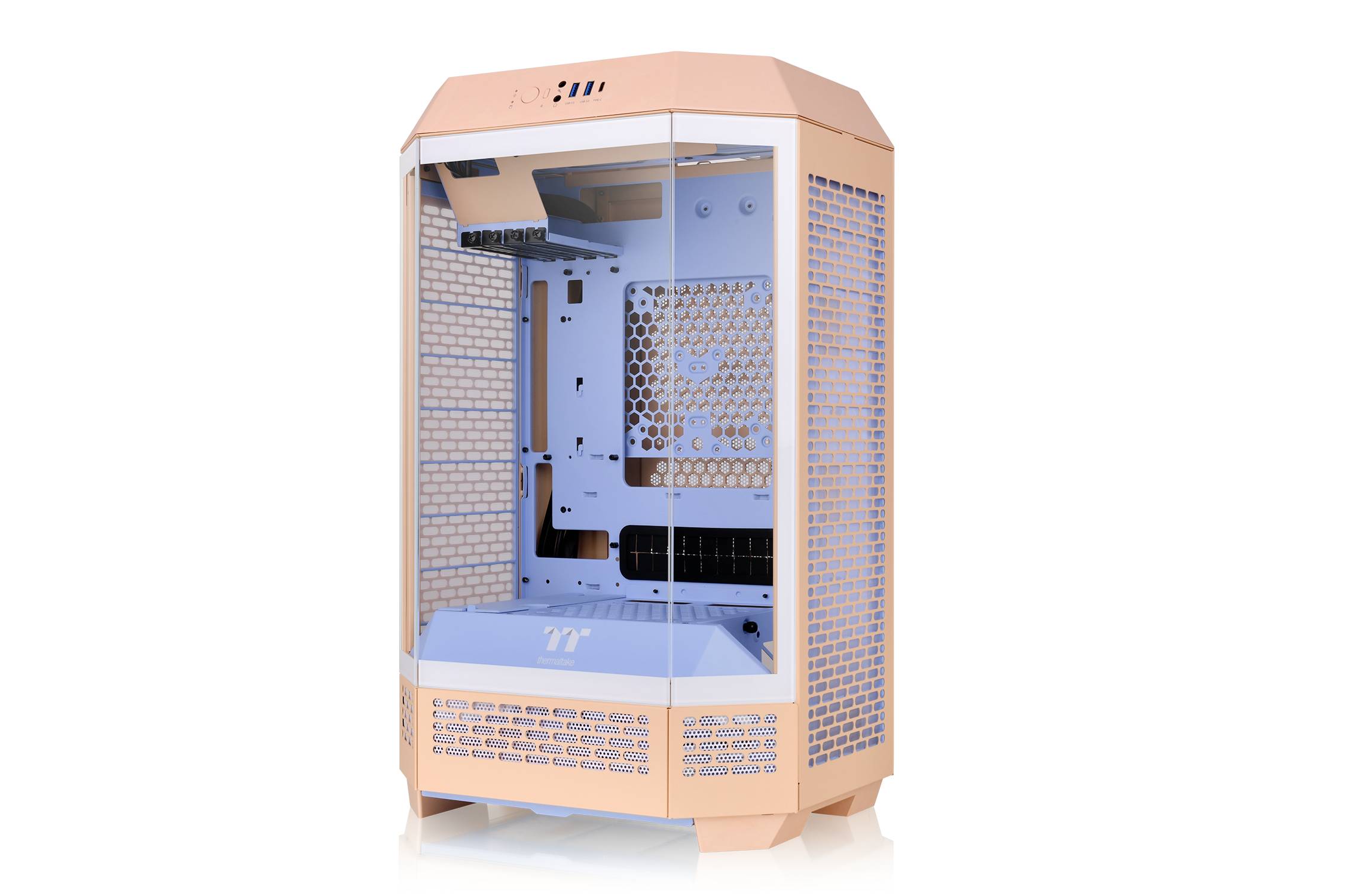 Thermaltake The Tower 300 Peach Fuzz Micro-Tower PC-Gehäuse Pfirsich