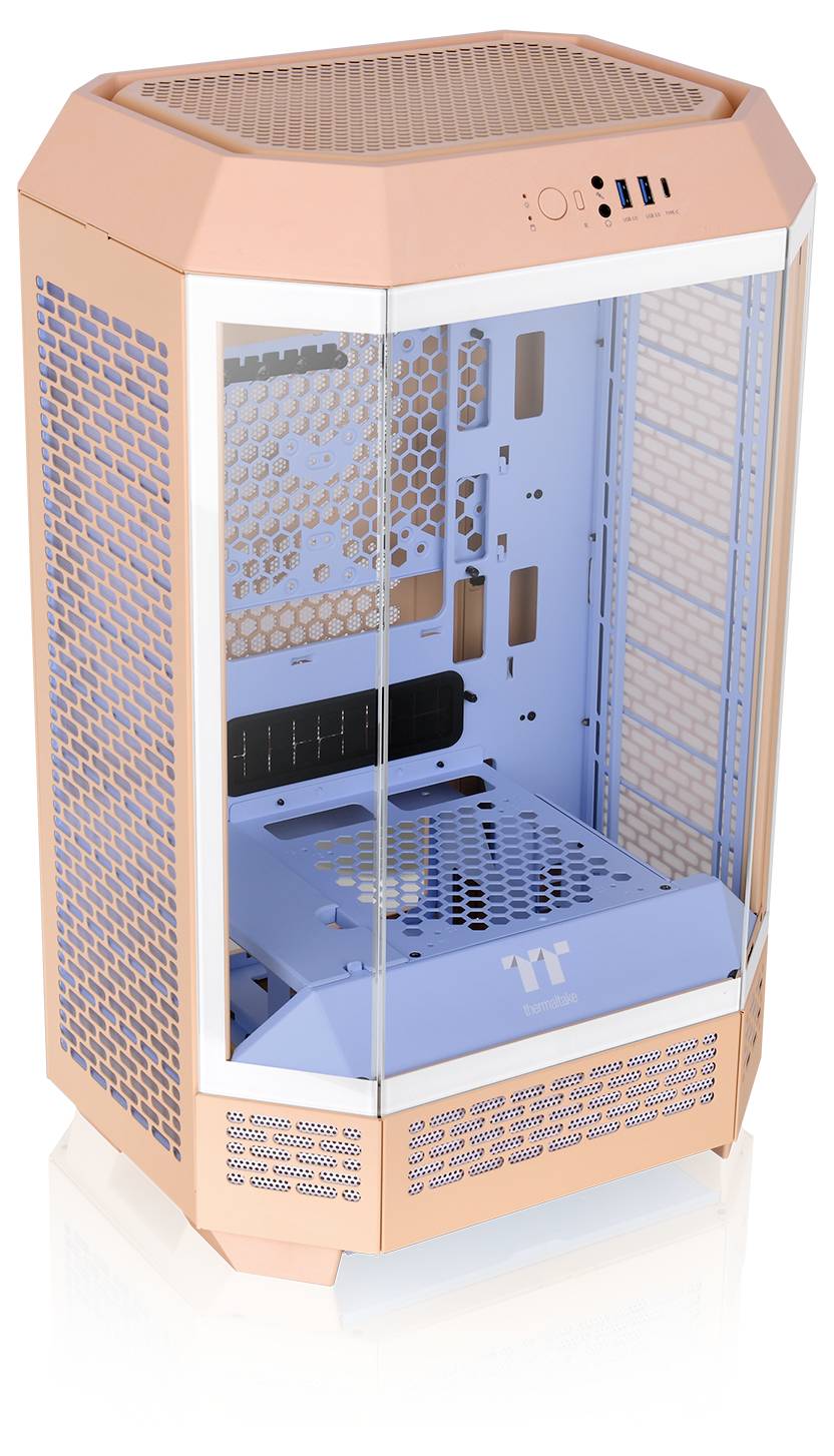 Thermaltake The Tower 300 Peach Fuzz Micro-Tower PC-Gehäuse Pfirsich