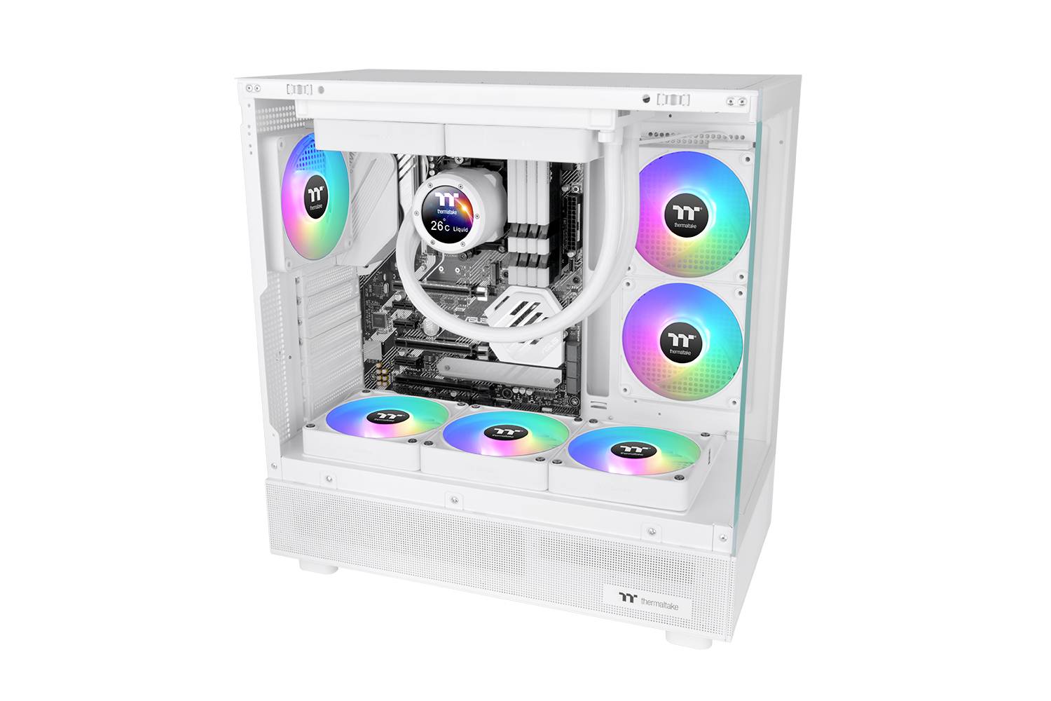 Thermaltake CT120 EX ARGB Sync PC Cooling Fan White 3 Fan Pack PC-Gehäuse-Lüfter (B x H x T) 120 x 120 x 25 mm