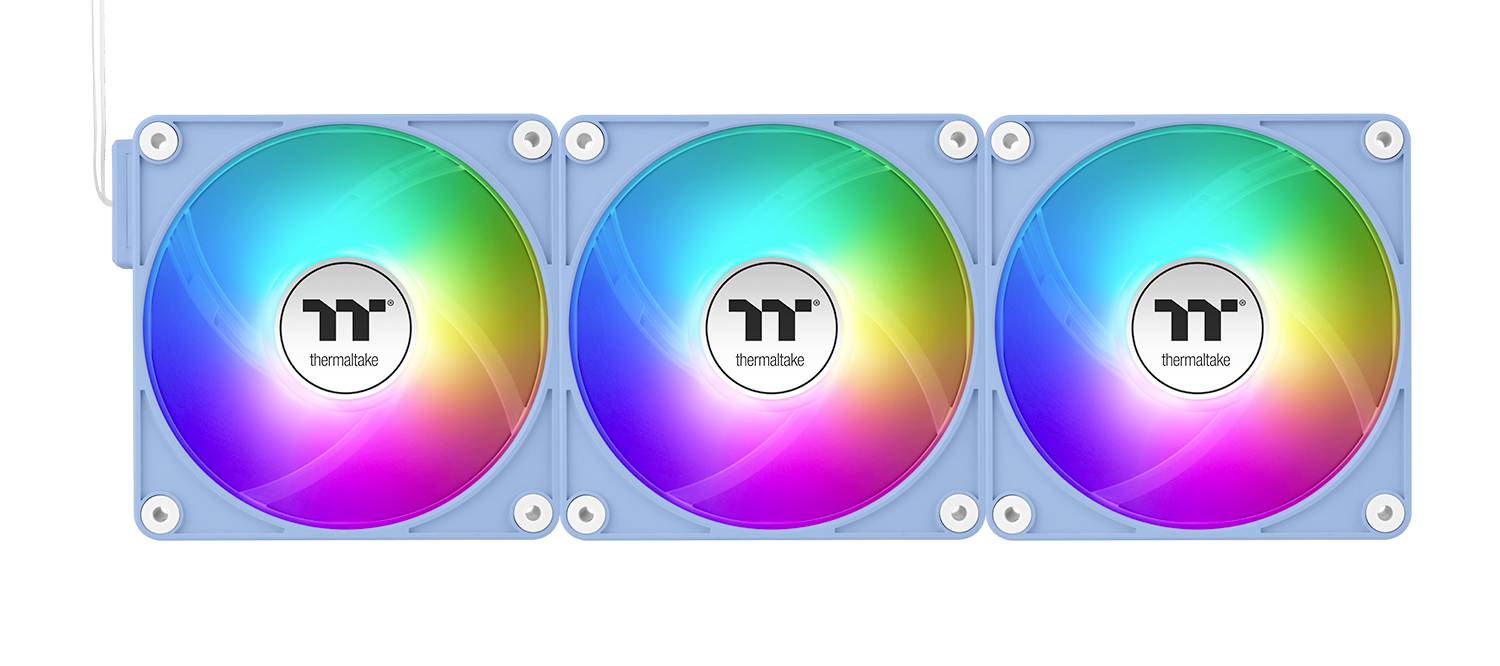 Thermaltake CT140 EX ARGB Sync PC Cooling Fan Hydrangea Blue 3 Fan Pack PC-Gehäuse-Lüfter (B x H x T) 140 x 140 x 25 mm