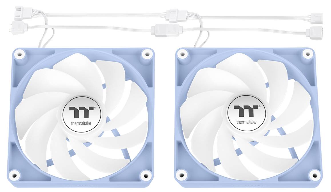 Thermaltake CT120 Reverse ARGB Sync PC Cooling Fan Hydrangea Blue 2 Pack PC-Gehäuse-Lüfter (B x H x T) 120 x 120 x 25 mm