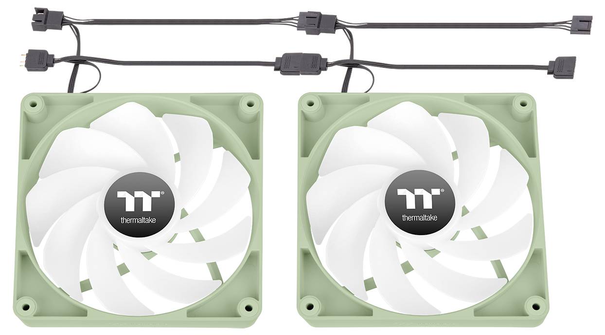 Thermaltake CT120 Reverse ARGB Sync PC Cooling Fan Matcha Green 2 Pack PC-Gehäuse-Lüfter (B x H x T) 120 x 120 x 25 mm