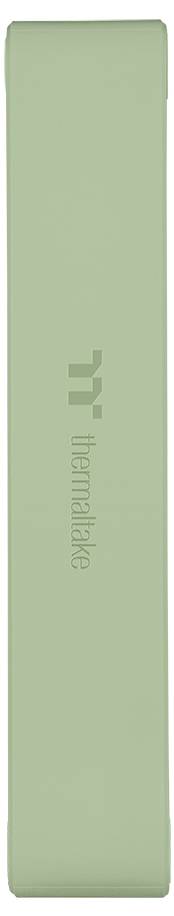 Ein hellgrünes rechteckiges Band mit dem Logo und dem Text „TheraBand