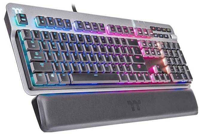 Thermaltake Argent K6 RGB KB6 Cherry Low Profile Silver German Gaming-Tastatur Deutsch, QWERTZ Titan
