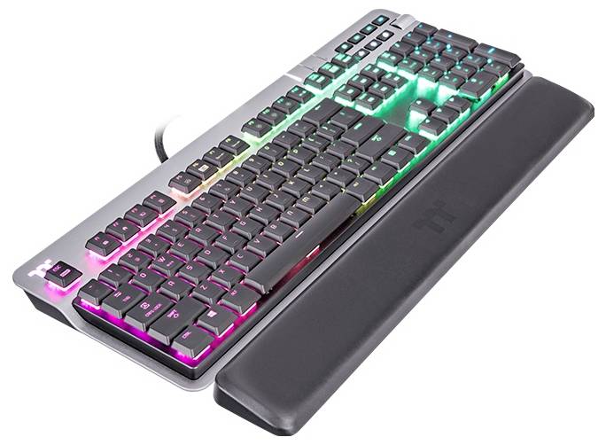 Thermaltake Argent K6 RGB KB6 Cherry Low Profile Silver German Gaming-Tastatur Deutsch, QWERTZ Titan