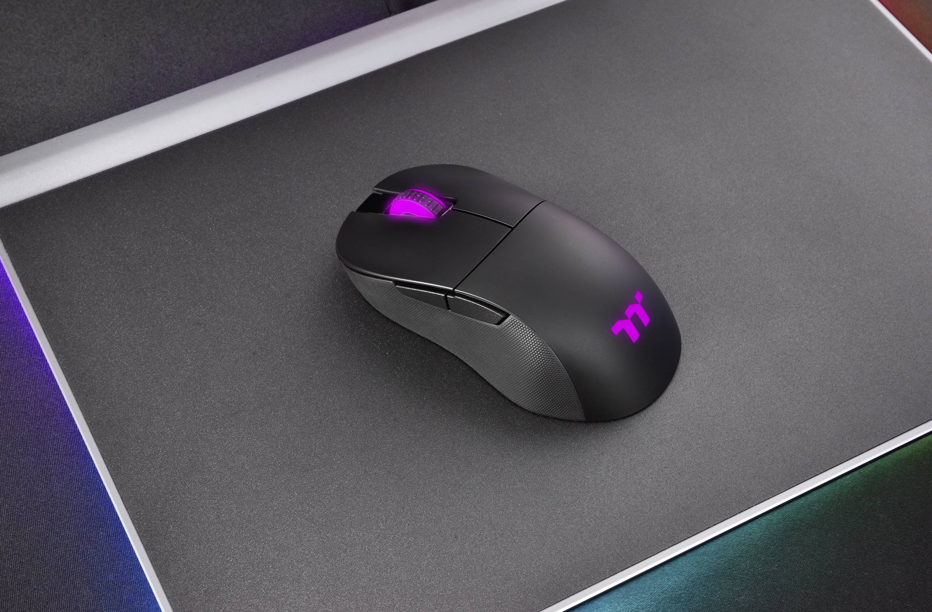 Thermaltake GMO Damysus Wireless RGB Black Gaming-Maus Funk, Bluetooth® Optisch 6 Tasten 19000 dpi