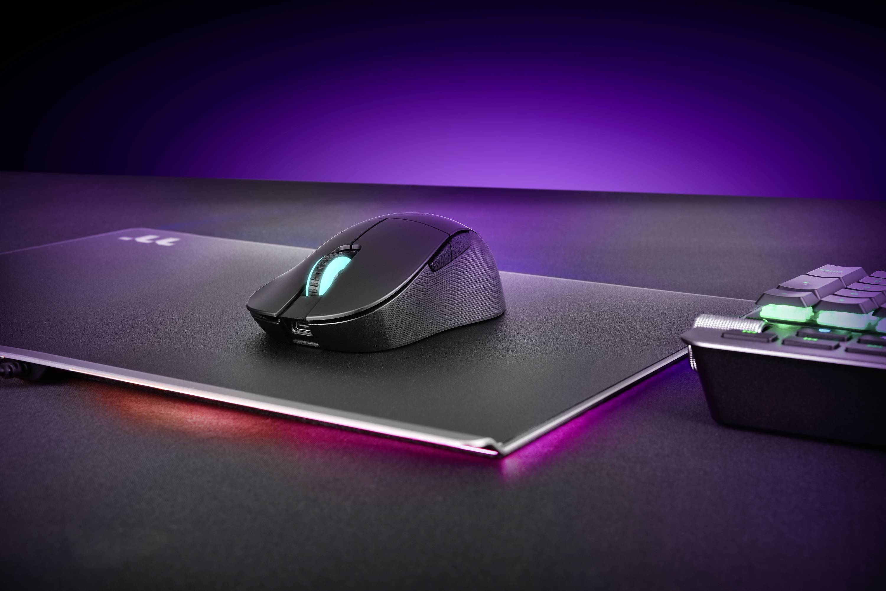 Thermaltake GMO Damysus Wireless RGB Black Gaming-Maus Funk, Bluetooth® Optisch 6 Tasten 19000 dpi