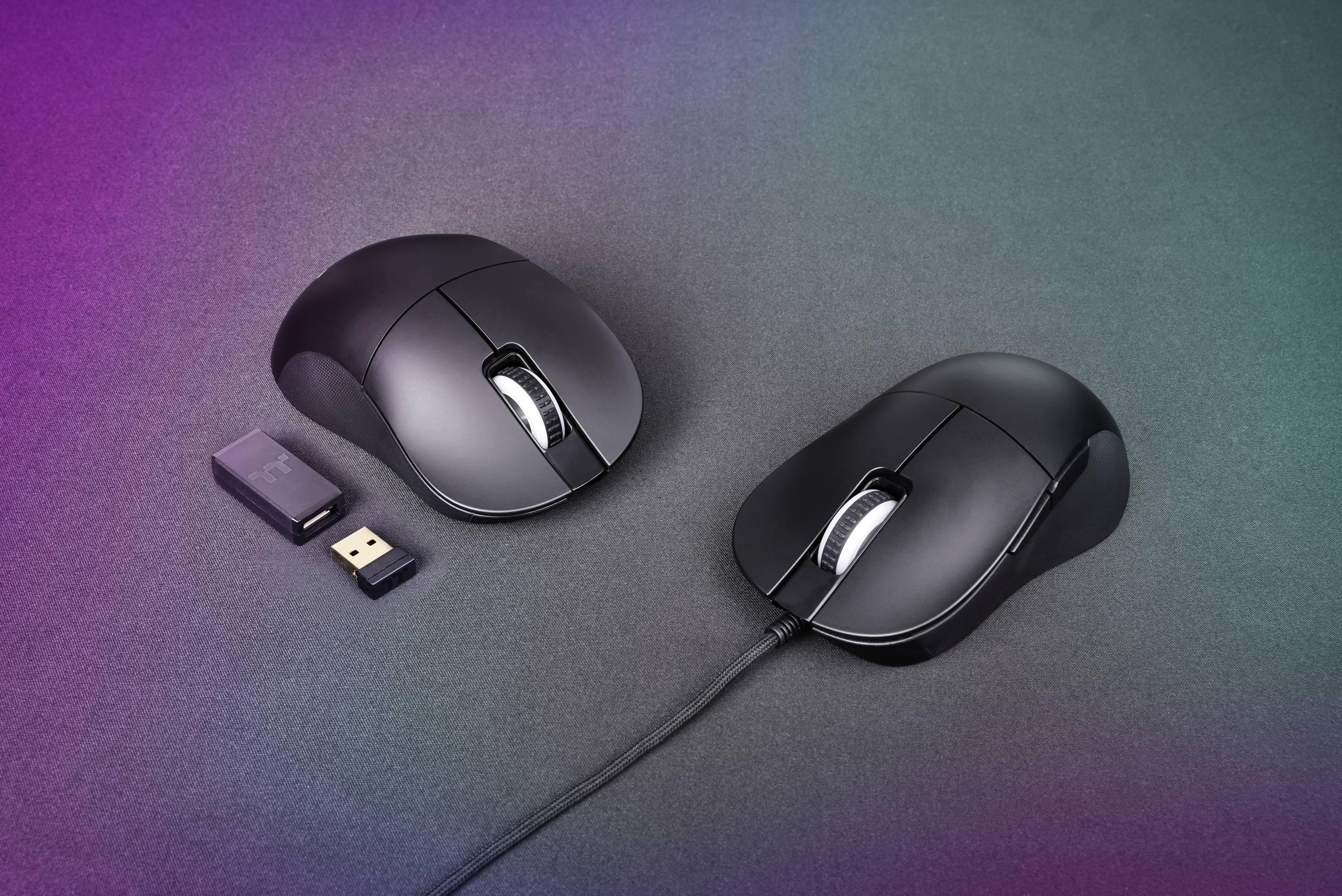 Thermaltake GMO Damysus Wireless RGB Black Gaming-Maus Funk, Bluetooth® Optisch 6 Tasten 19000 dpi