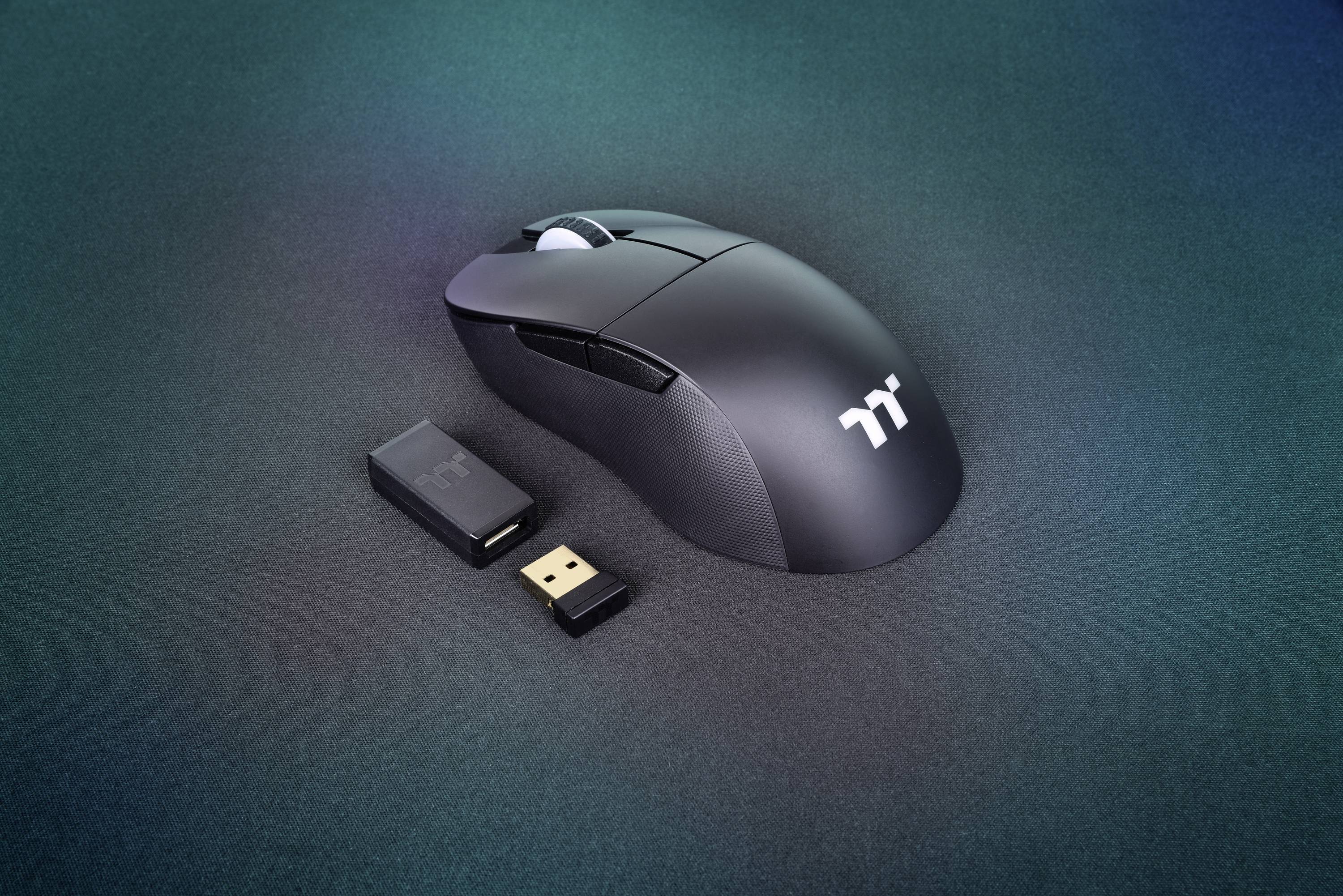 Thermaltake GMO Damysus Wireless RGB Black Gaming-Maus Funk, Bluetooth® Optisch 6 Tasten 19000 dpi